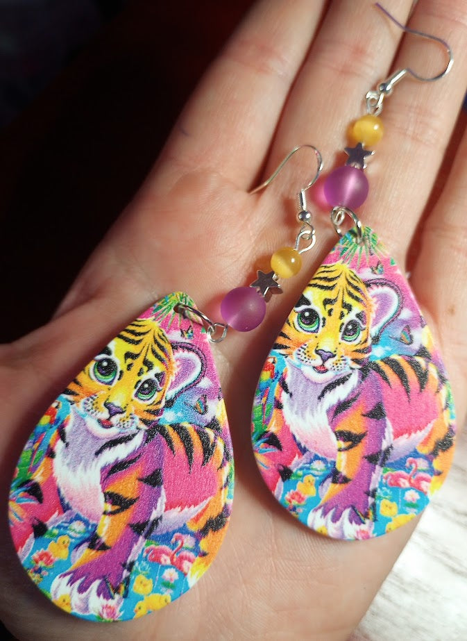 Rainbow Tiger Dangles
