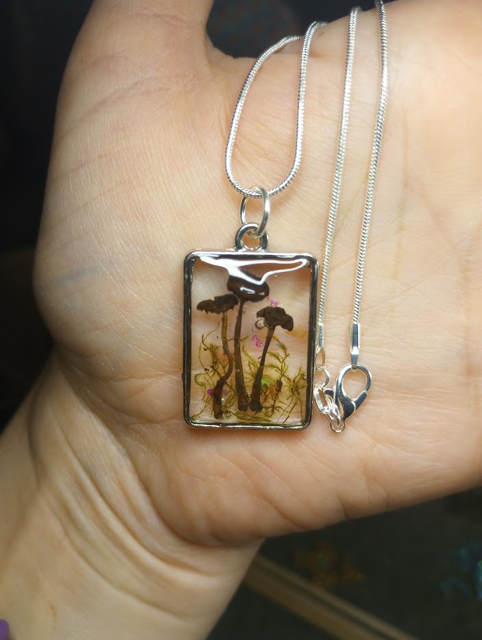 Family of Three Mushroom Necklace