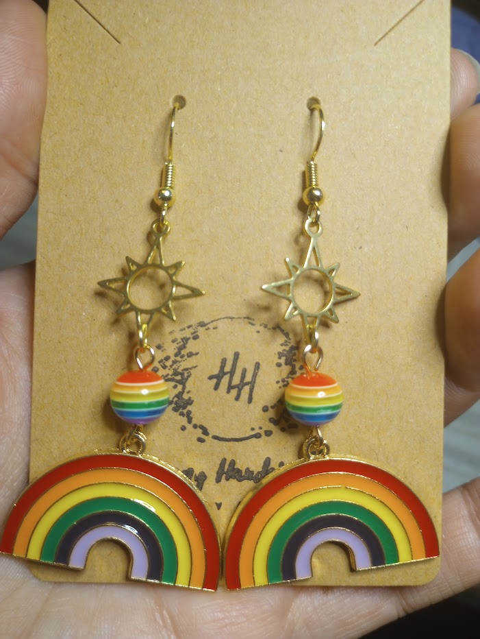 Sun Rainbow Pride Dangle Earrings
