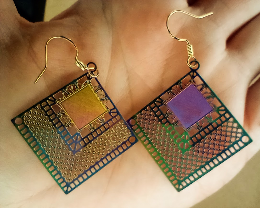 Iridescent Diamond Earrings