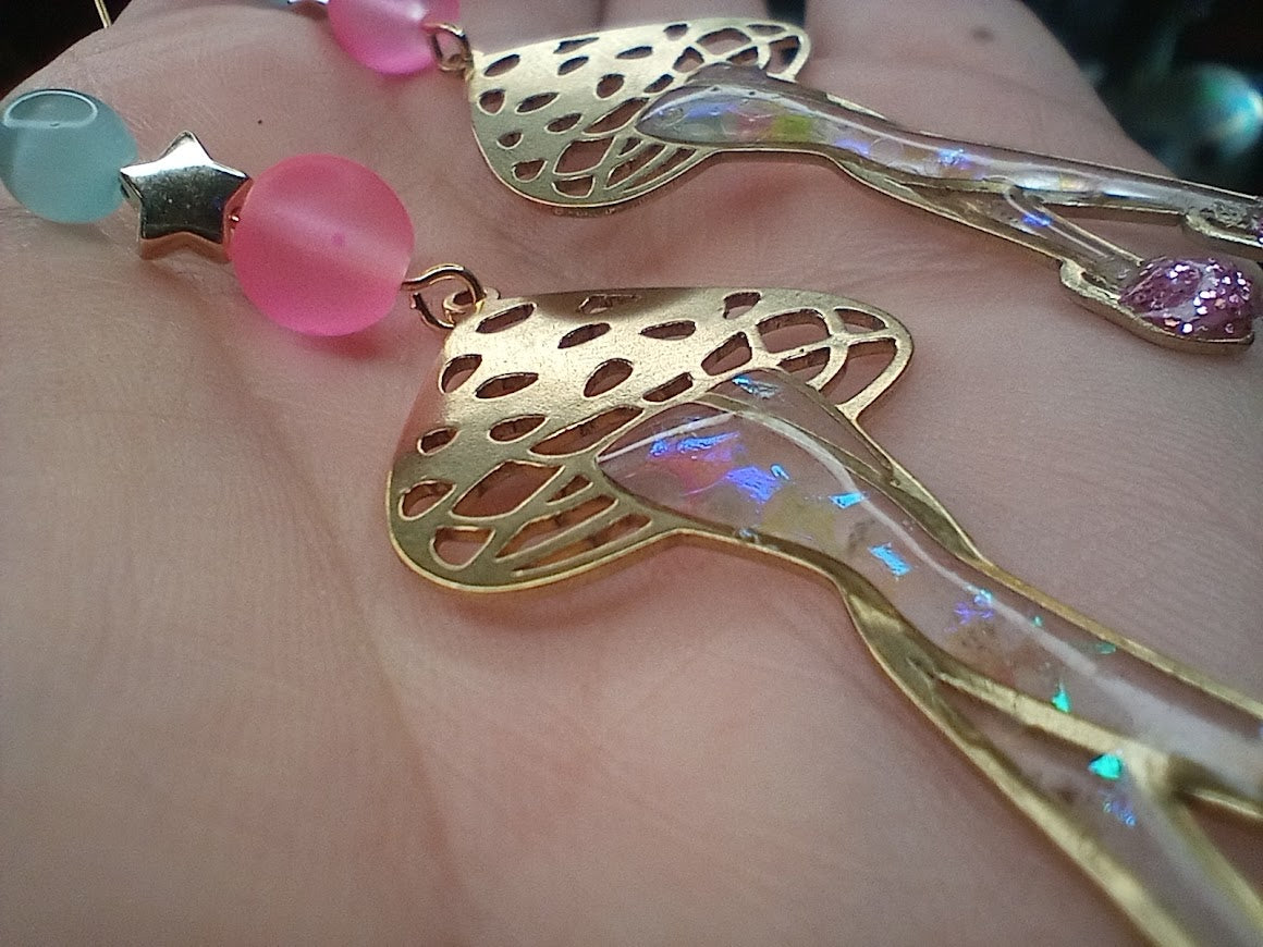 "Girls Just Wanna Have Fun" Leggy Mushroom Earrings