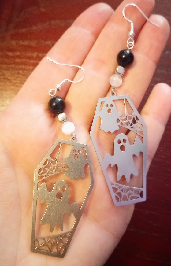 Coffin Ghost Earrings