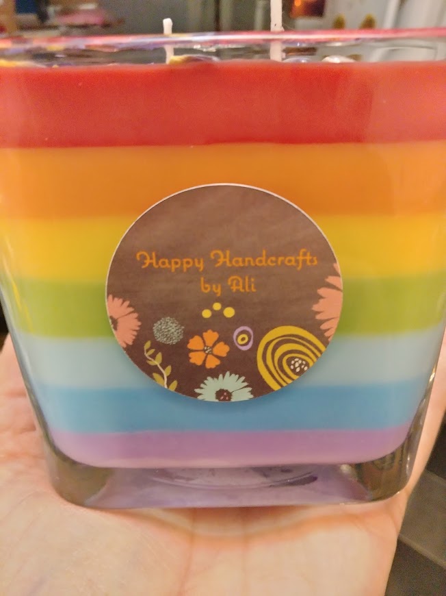 Rainbow PRIDE Candle