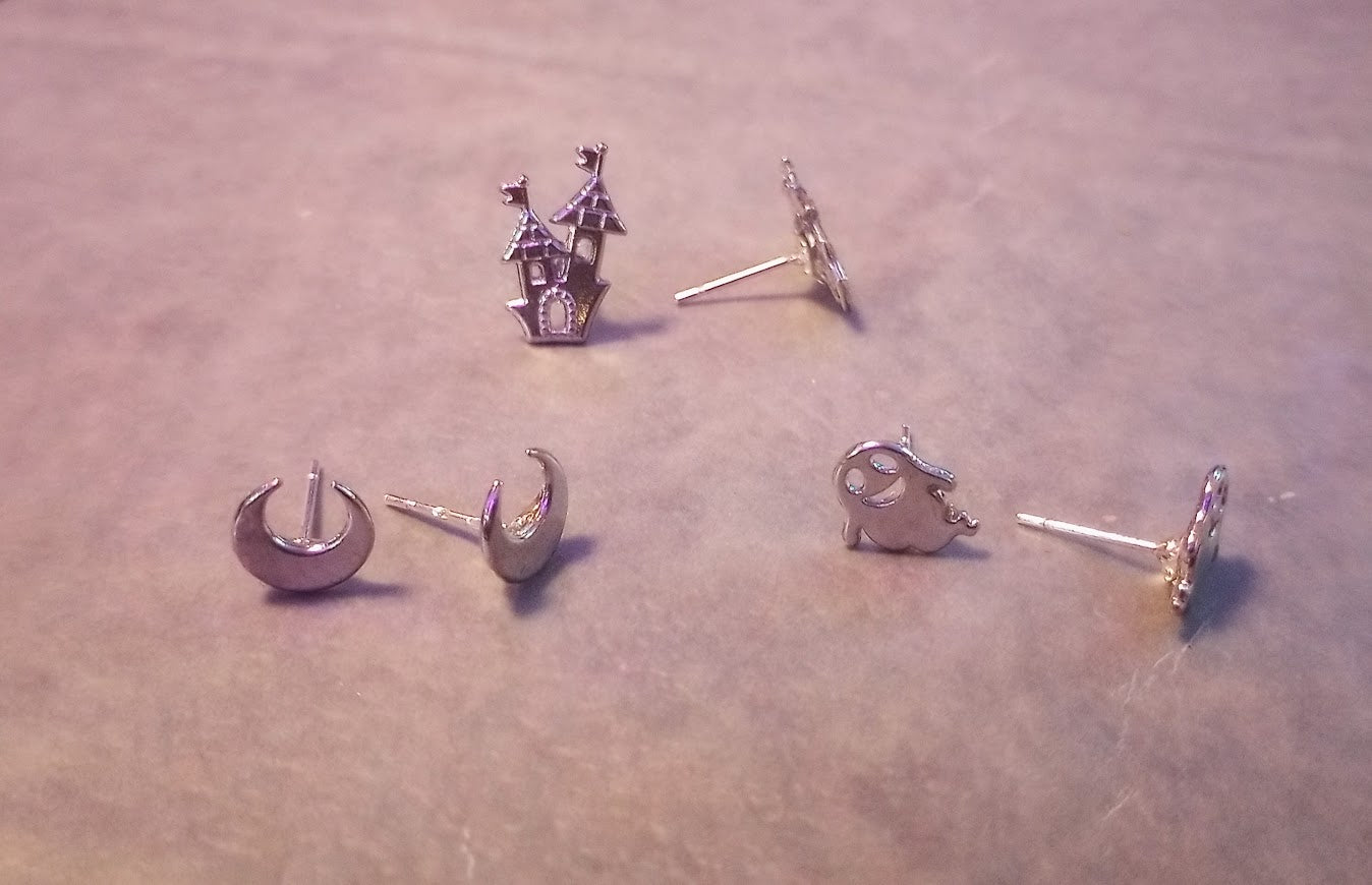Crescent Moon Studs