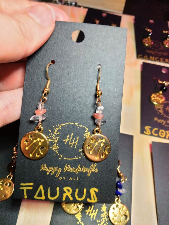 Taurus Zodiac Earrings