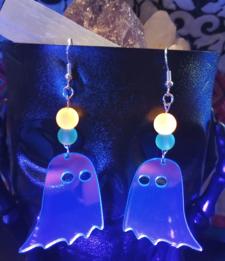 Iridescent Ghost Earrings
