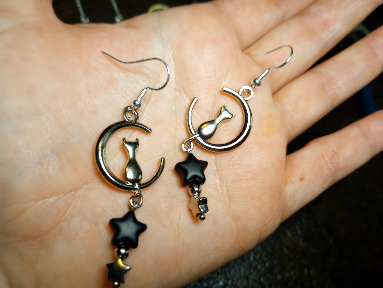 Lunar Cat Dangles