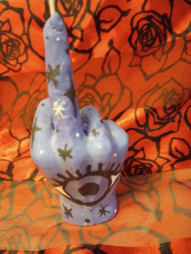 Evil Eye Middle Finger Candle