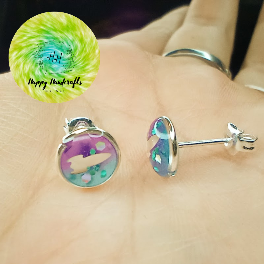 Outer Space UV Glow Studs