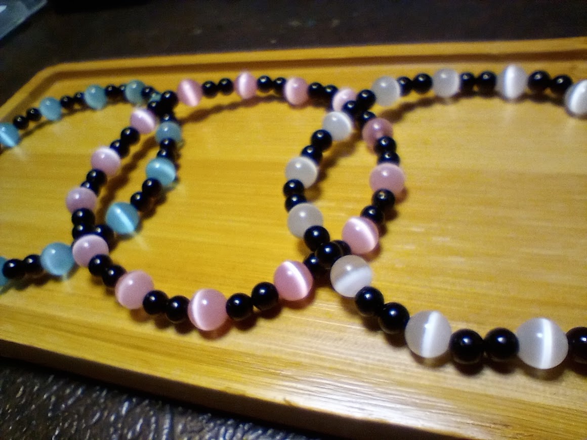 Obsidian Small Beaded Bracelet