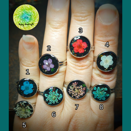 Small Real Flower Ring