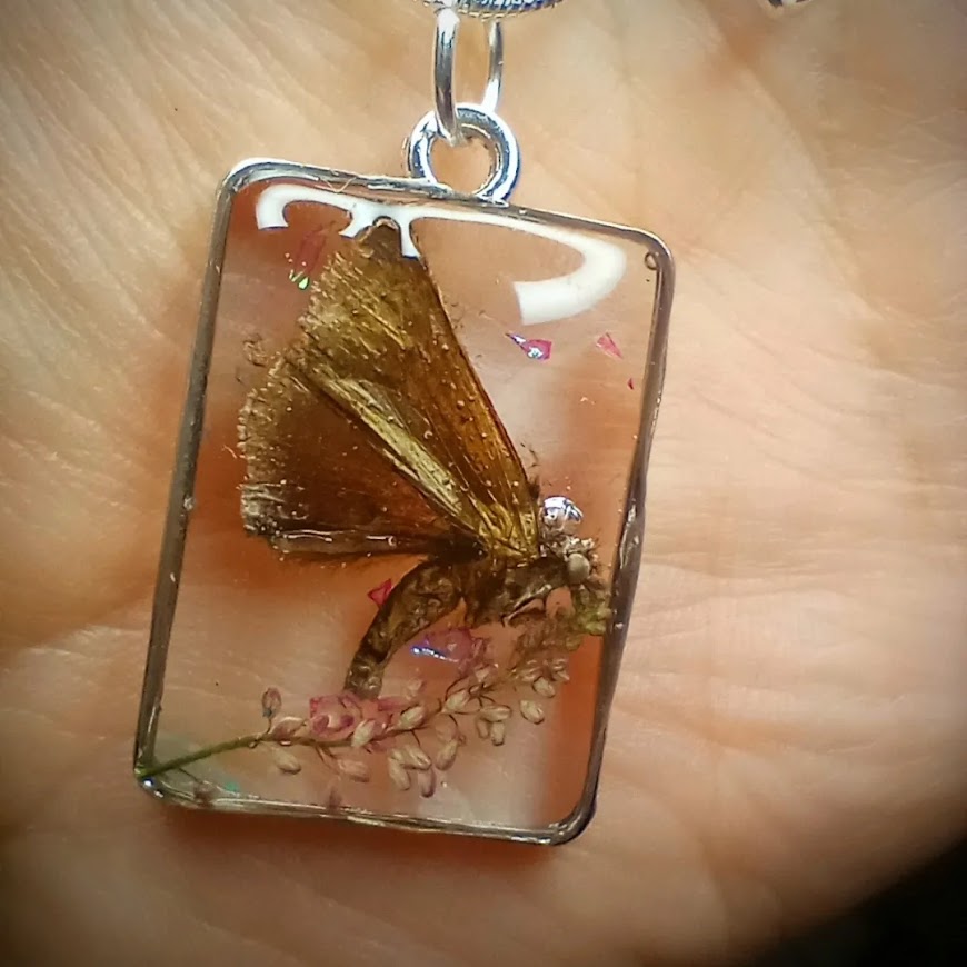 Wildflower Moth Necklace