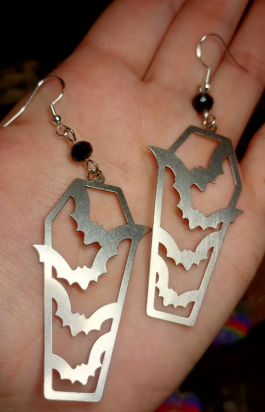 Batty Coffin Dangles