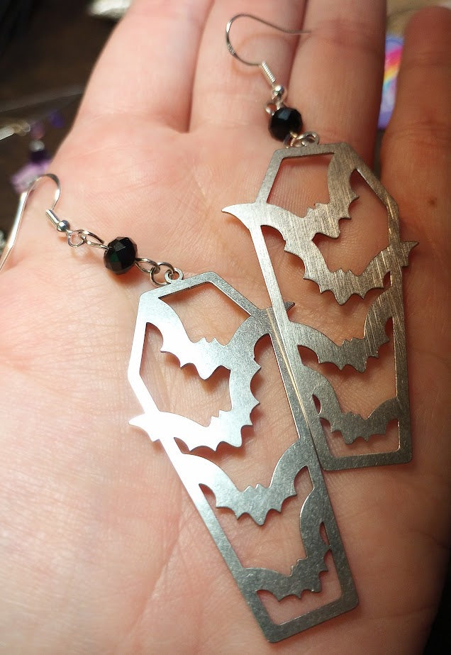 Batty Coffin Dangles