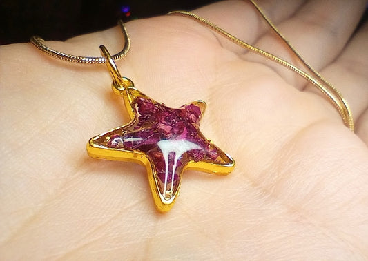 Carnation Star Necklace