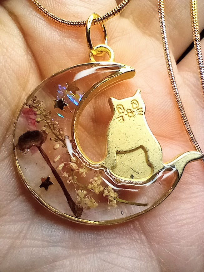 Mushroom Wildflower Moon Cat