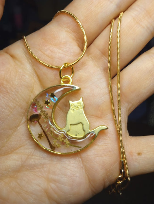 Mushroom Wildflower Moon Cat