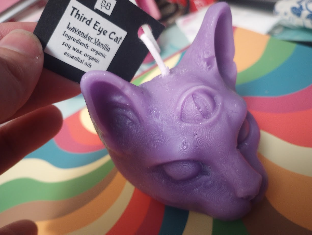 Third Eye Cat Candle