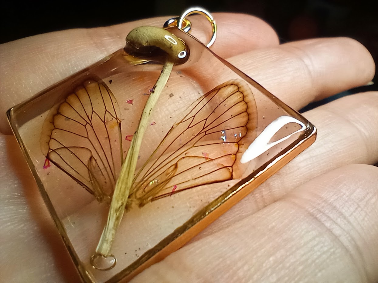 Cicada Mushroom Fairy Necklace