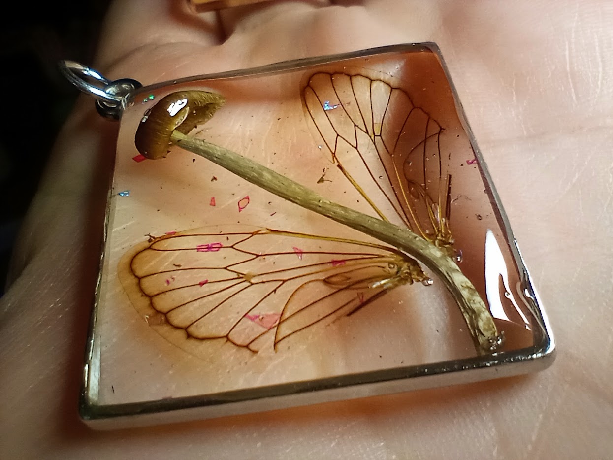 Cicada Mushroom Fairy Necklace