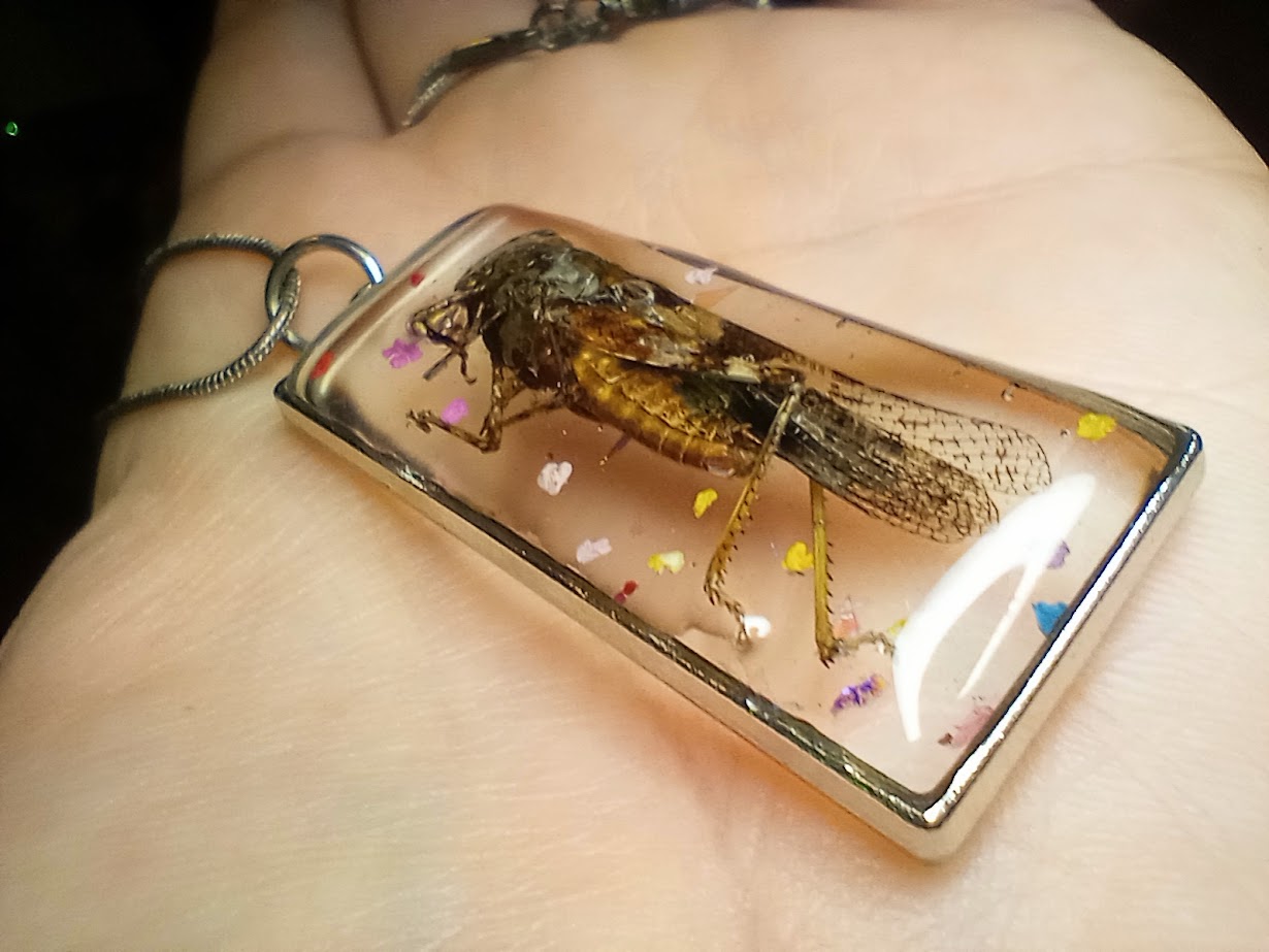 Confetti Grasshopper Necklace