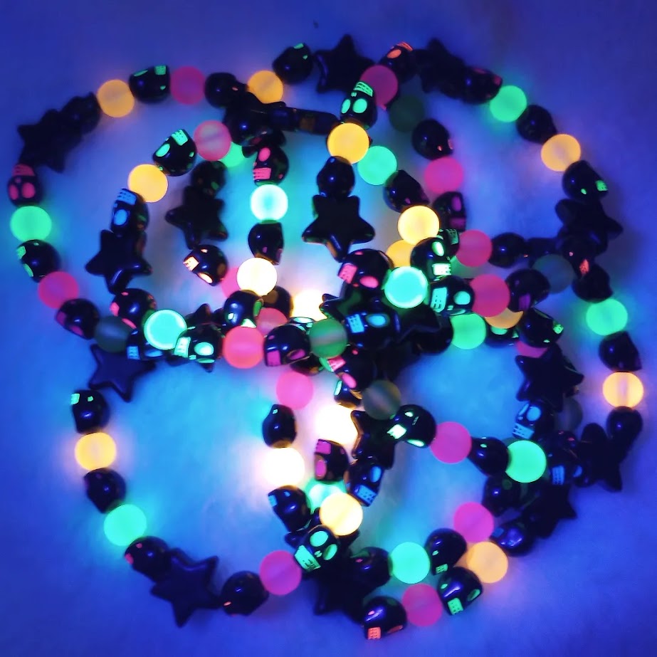 UV Glow Candy Skull Bracelet