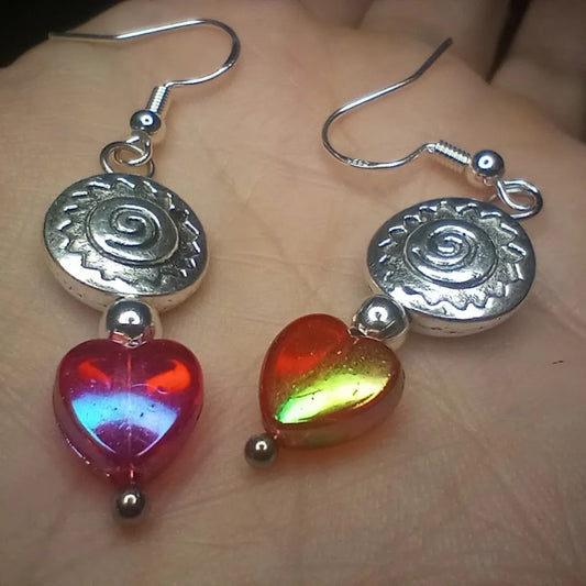 Heart Swirl Dangles