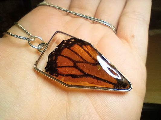 Monarch Butterfly Wing Necklace