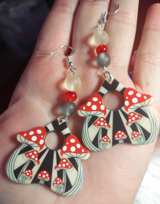 Mushroom Planchette Dangles