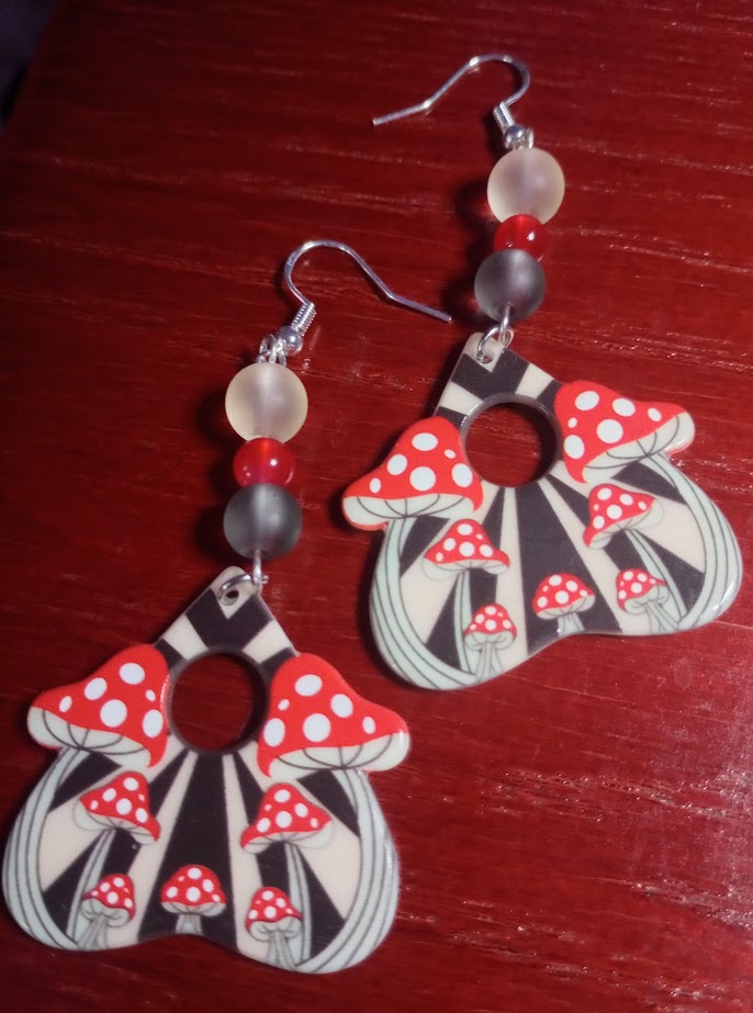 Mushroom Planchette Dangles