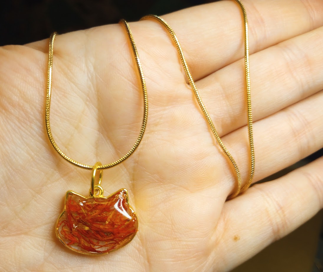 Safflower Kitty Necklace