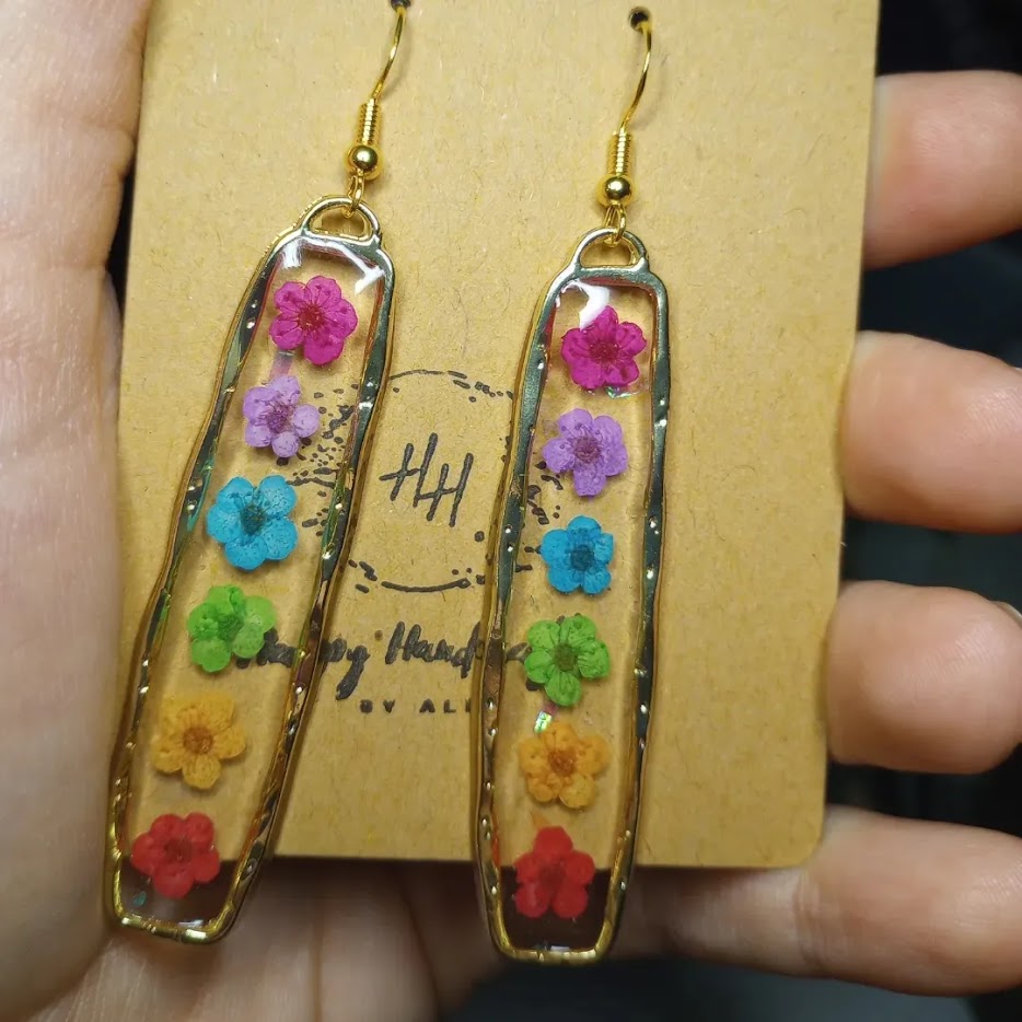 Rainbow Flower Dangles