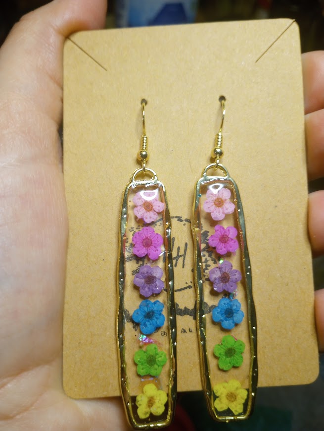 Rainbow Flower Dangles