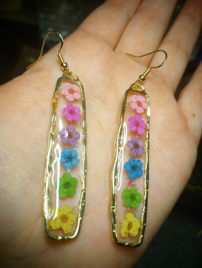 Rainbow Flower Dangles