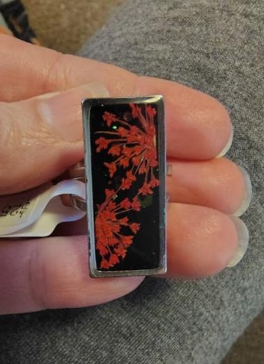 Real Flower Resin Rings