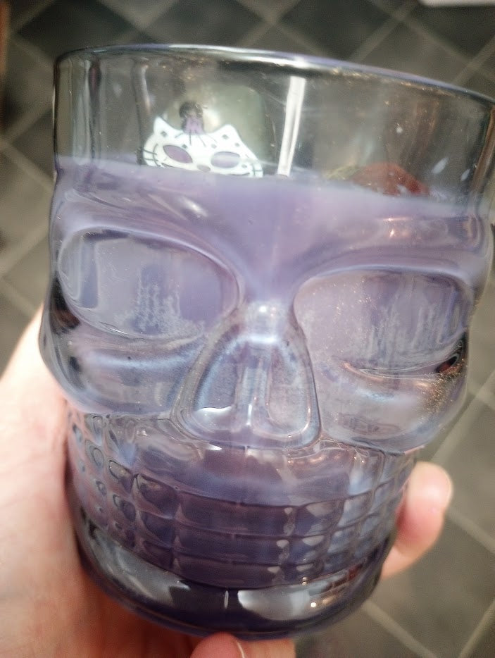 Skull Glass Candle