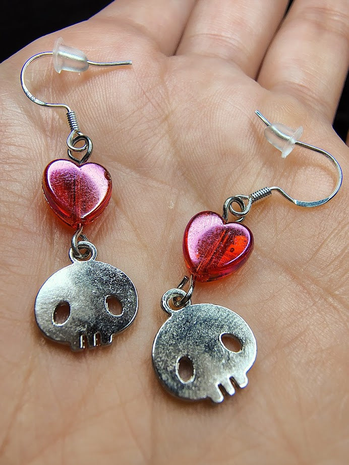 Skull Heart Dangles