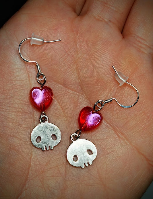 Skull Heart Dangles