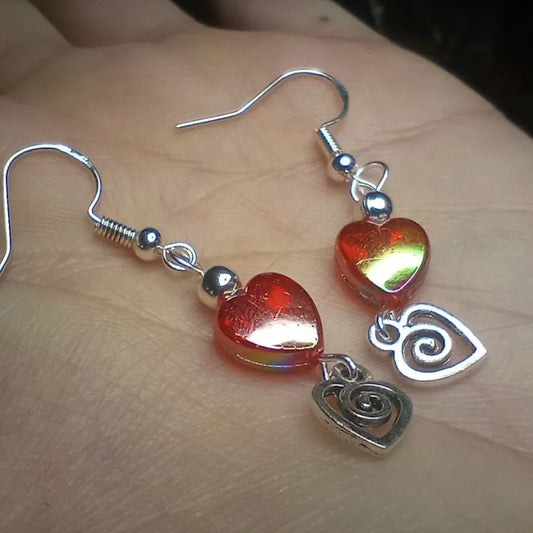 Swirly Heart Dangles