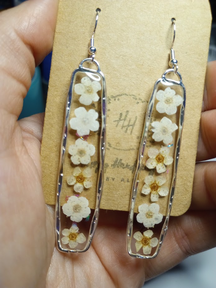 White Flower Dangles