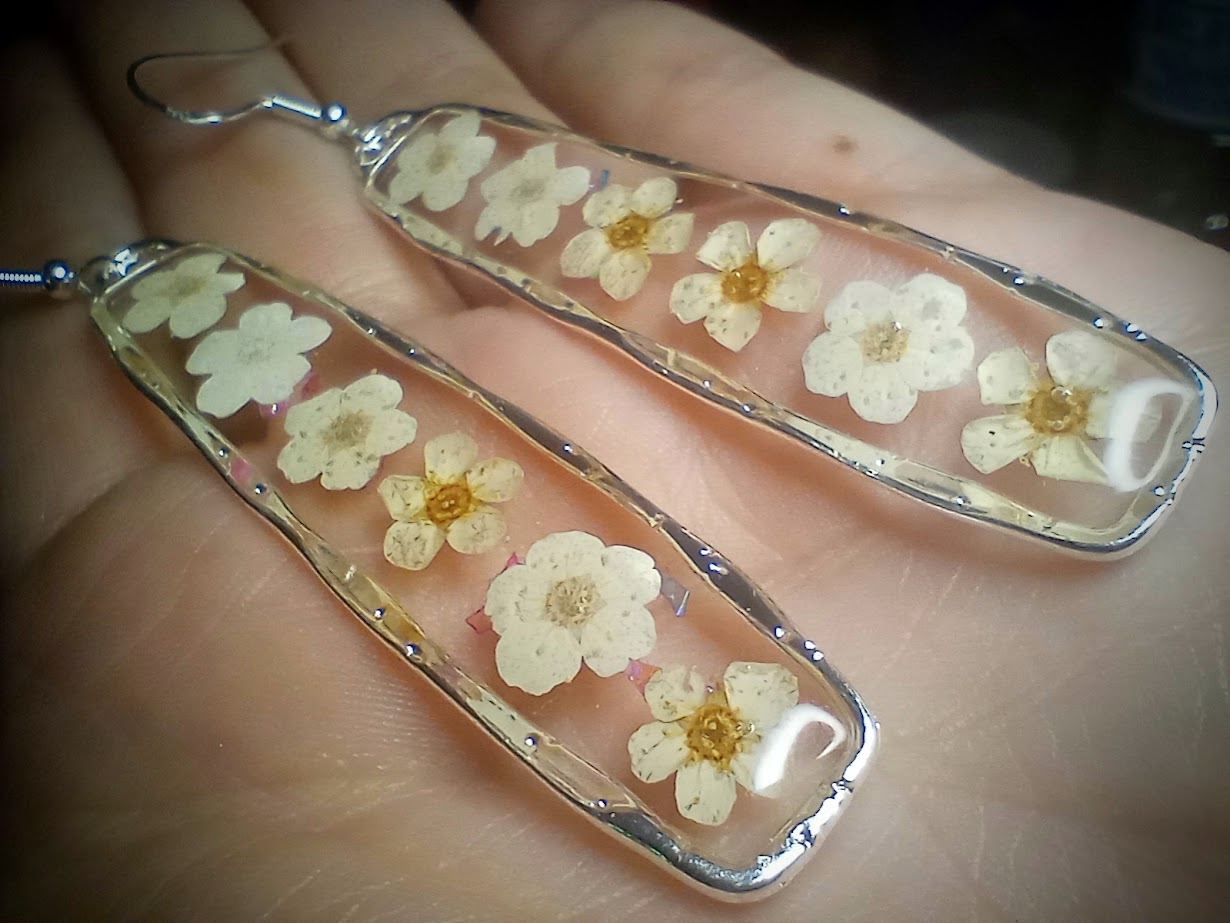 White Flower Dangles