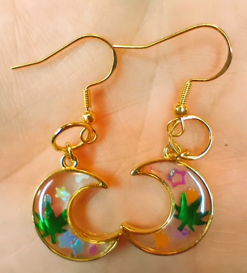 420 Moon Earrings