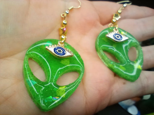 Third Eye Alien UV Glow Dangles