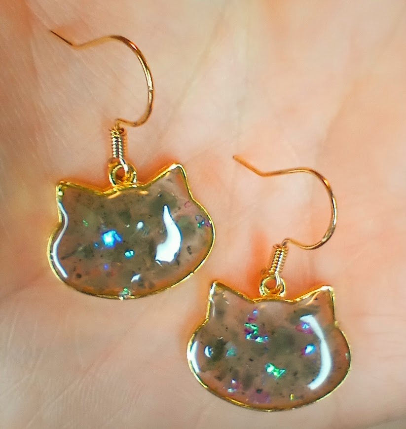 Aventurine Kitty Earrings