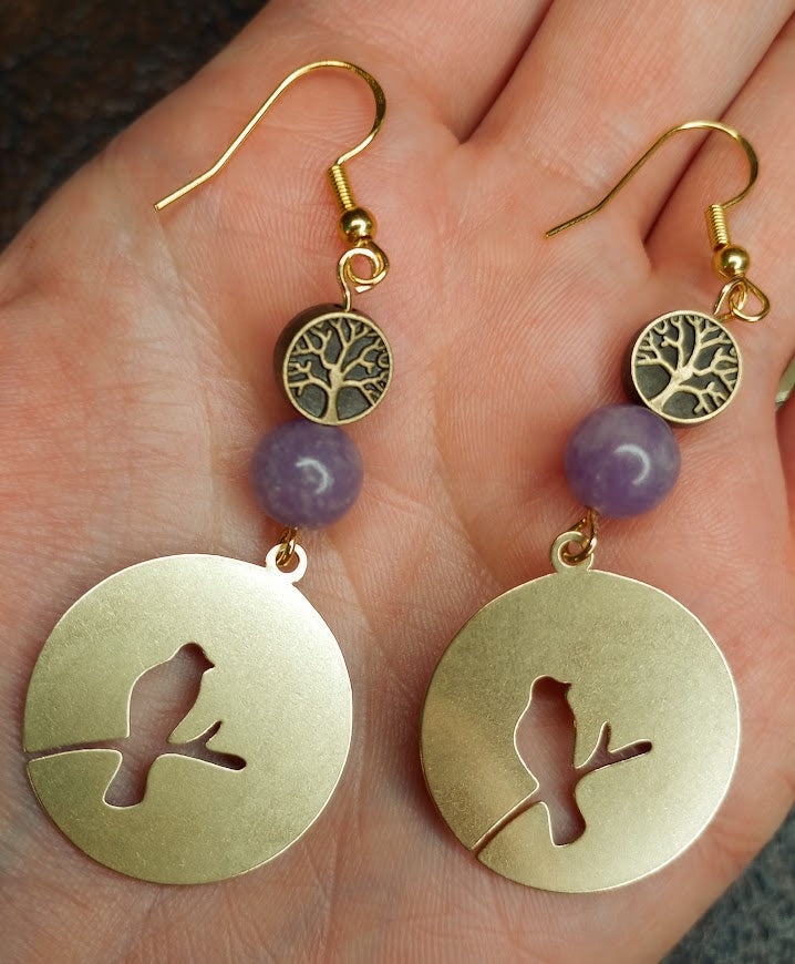 Bird Tree of Life Earrings