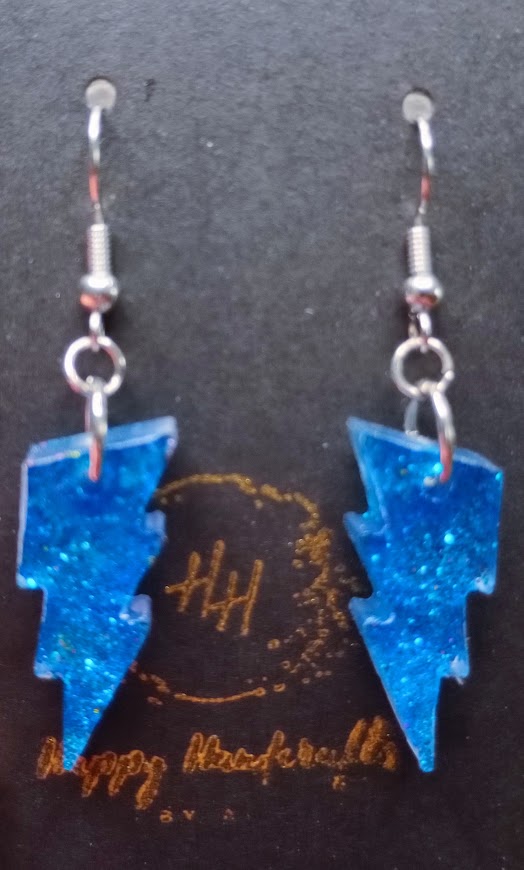 Glitter Lightning Bolt Earrings