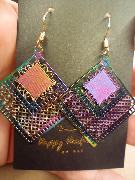 Iridescent Diamond Earrings