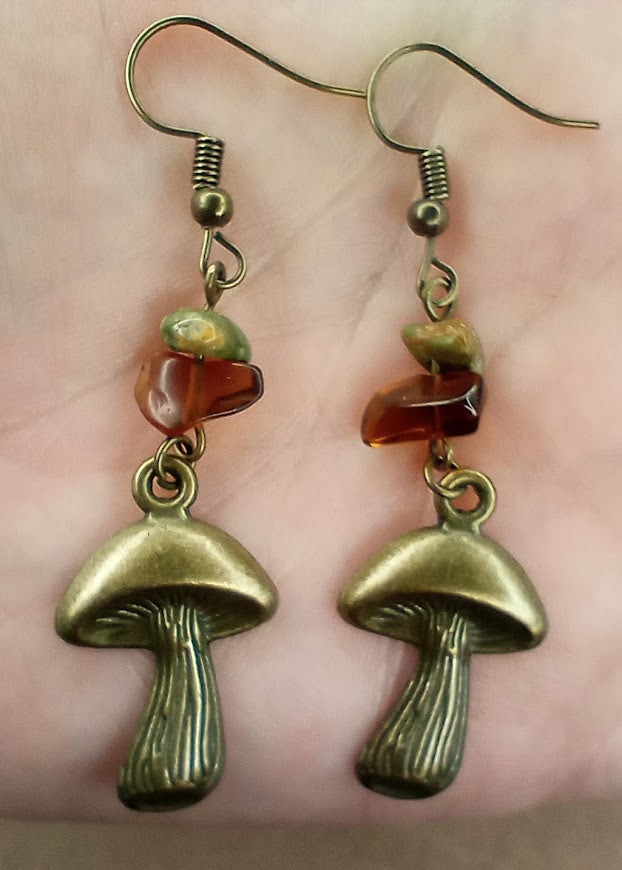 Earthy Mushroom Earrings