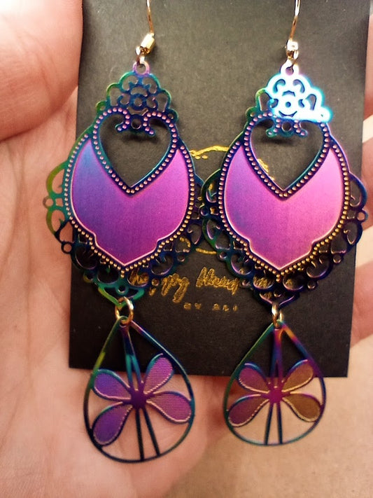 Iridescent Elegant Drop Earrings
