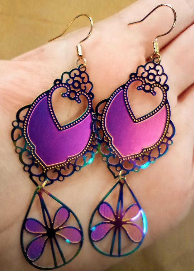 Iridescent Elegant Drop Earrings